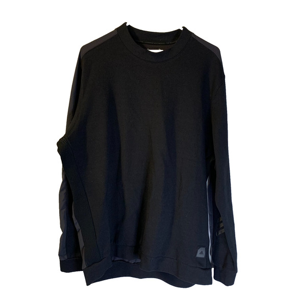 Adidas Men's Adicross Golf Pullover Size L Black Crew Neck Long Sleeves Stretch - Picture 1 of 8